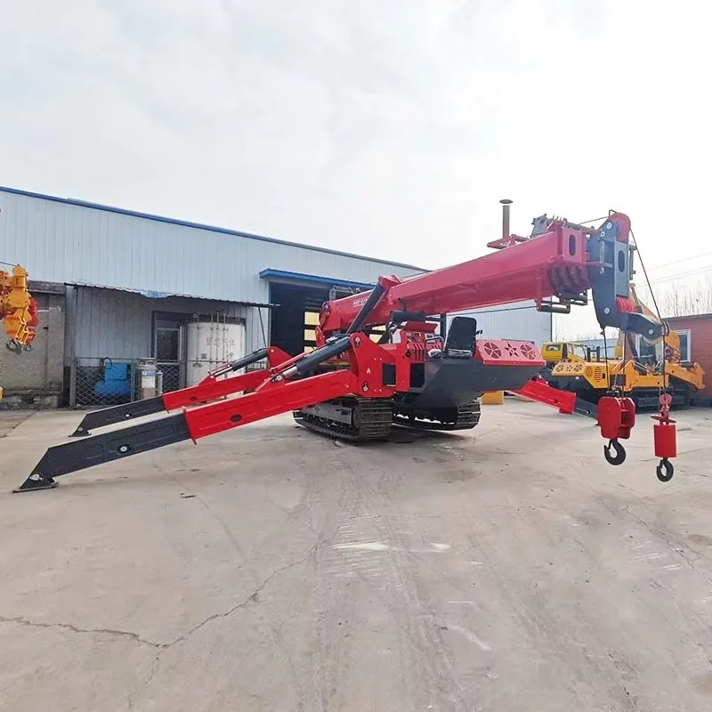 16m Lifting Height Spider Crane Crawler Crane Mini Crane 5 Ton Telescopic Boom Electric Power for Factory Maintenance Use