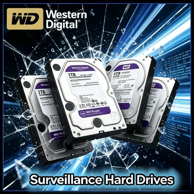 웨스턴 디지털 WD 퍼플 HDD SATA 6.0Gb/s 3.5인치 하드 드라이브 디스크 1TB 2TB 3TB 4TB 보안 시스템 비디오 레코더용 SSD 하드 디스크