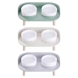 Cat Dog Dish Stand Different Height Pet Bowls Pet Feeding Dish Puppy Cat and Dog