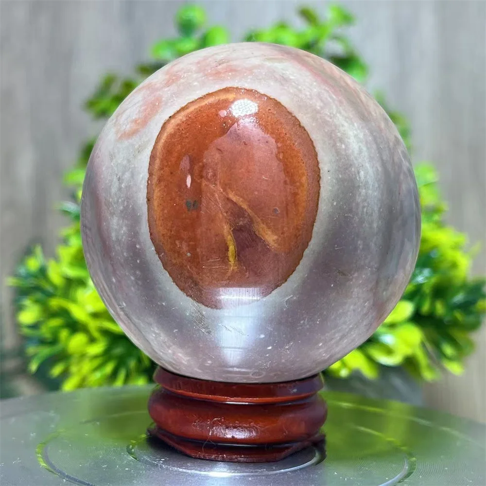 

Crystal Natural Ocean Jasper Sphere Ball Energy Mineral Gemstone Meditation Healing Reiki Gem Home Decoration+Stand