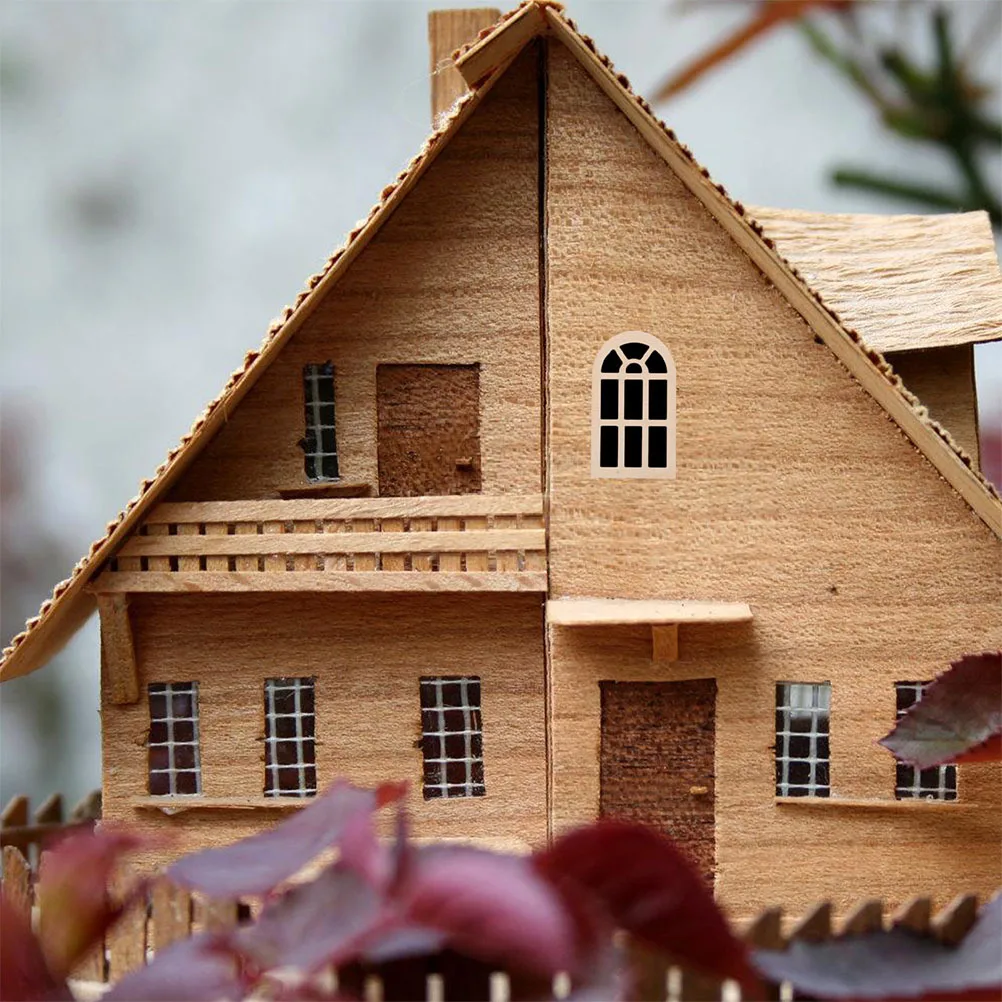 

150pcs Mini Window Unfinished Wooden Fairy Garden Door Diy Craft Kit For Tree Decor Miniature Accessories Wood Frame