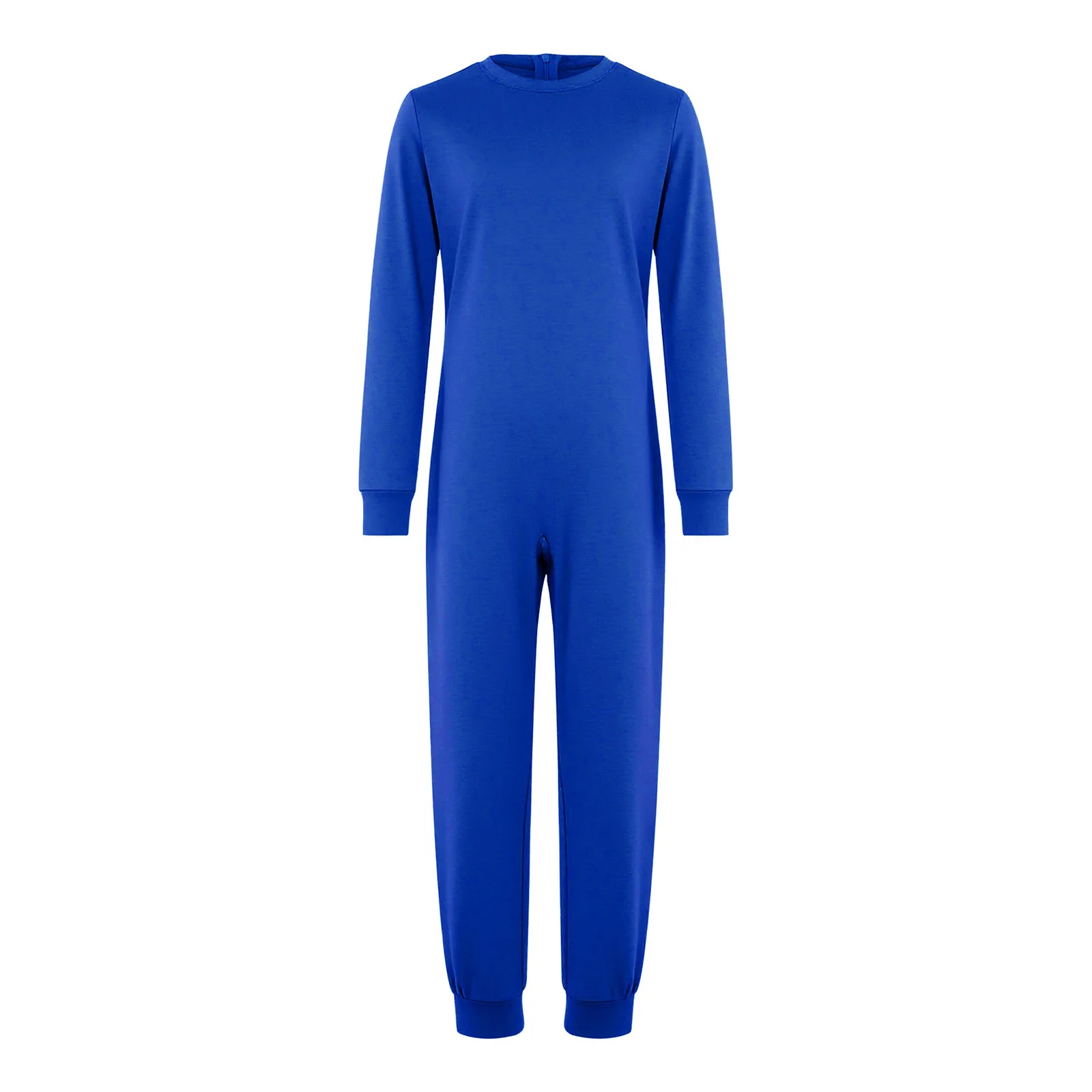 Children Special Needs Adaptive Clothing Solid Color Long Sleeve Zipper Back Jumpsuit Cotton Rompers Workout Sports Bodysuit