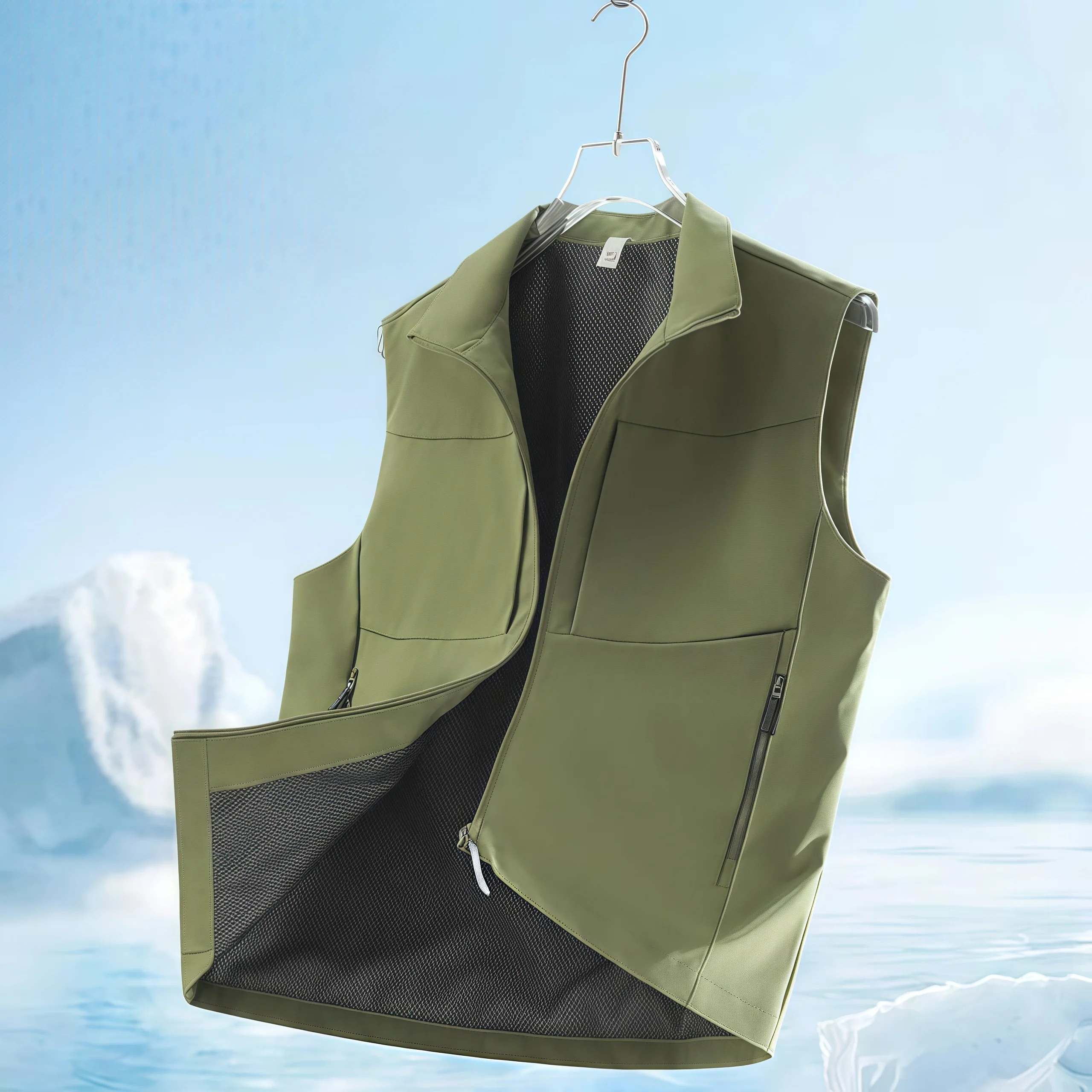 

Spring Business causal Oxford fabric single-layer vest lapel solid color Sleeveles waterproof team uniform custom logo text
