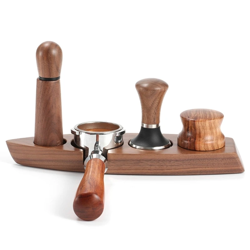 Espresso Non Slip Tamper Mat Stand Coffee Filter Tamper Holder Wooden Base Tamper Station Pressing Powder Drop Shipping