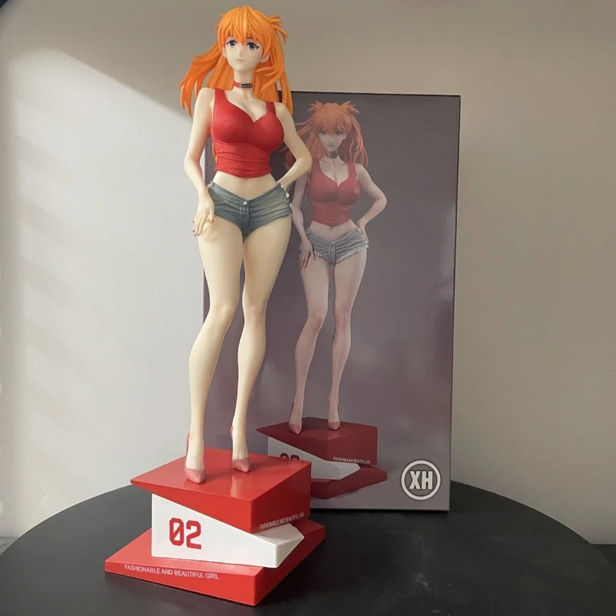 Cute GK Asuka Langley Soryu Summer Girlfriend Anime Figure Model Collection Ornament Toy Pvc Doll