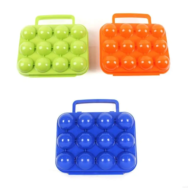 E06B Egg Storage Box Portable Plastic Agg ที่ยึดภาชนะบรรจุสำหรับการเดินทางกลางแจ้งแคมป์ปิกนิกไข่สำหรับเคส