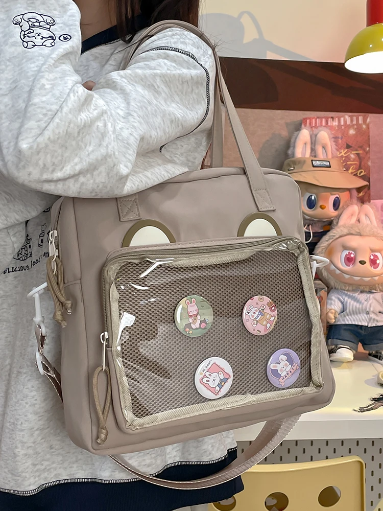 

Jin Gu Large Capaci Adorable Transparent Casual Crossbody Bag Japanese Sle Single oulder Bag for Daily Leisure