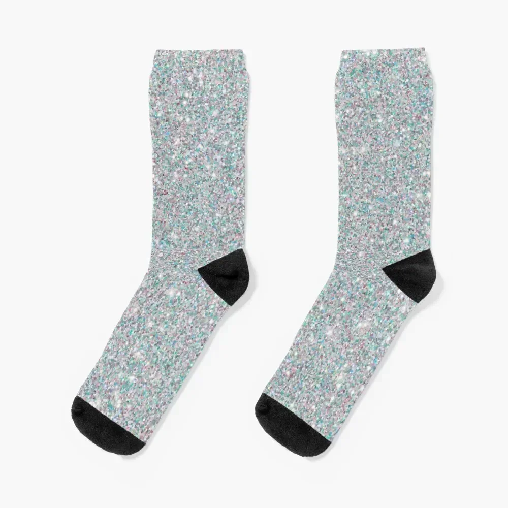 

Glamour glitter texture Sparkling snow Socks winter gifts christmass gift anti slip football Novelties Men's Socks Women's