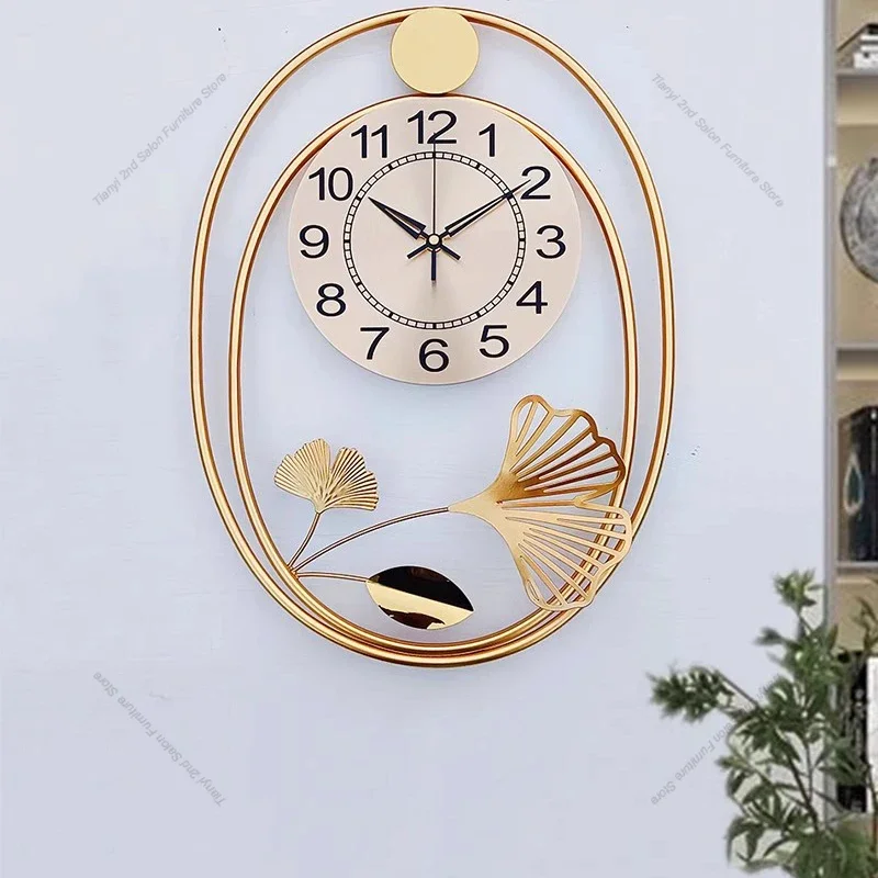 Nordic Luxury Wall Clocks Decoration Metal Bedroom Silent Wall Clocks Quartz Italian Design Home Decor Horloge Murales LLWC