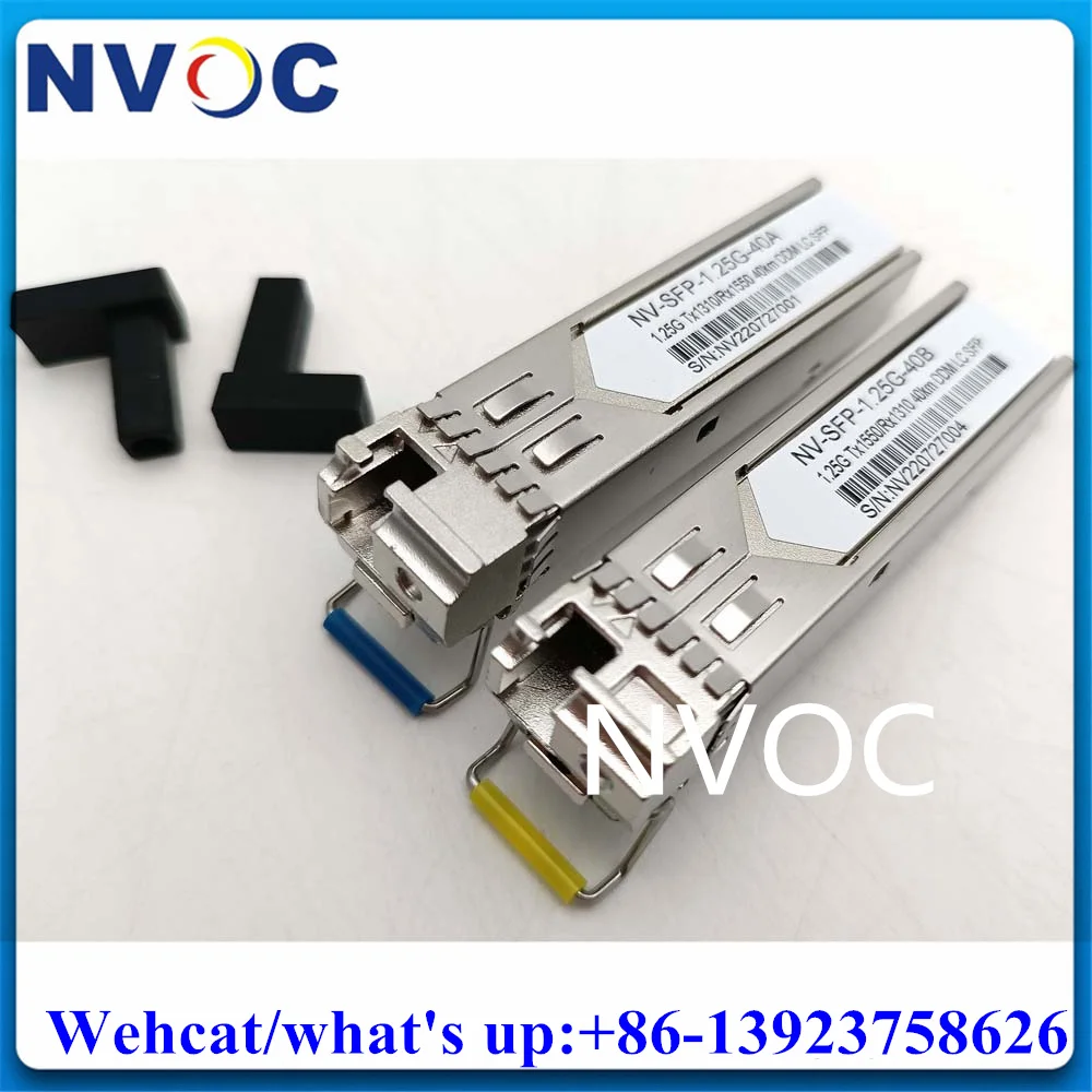 1.25G SC/LC SFP 40KM,1000BASE-BX BiDi Single Fiber Simplex 1310nm/1550nm WDM DDM Optional Transceiver Module