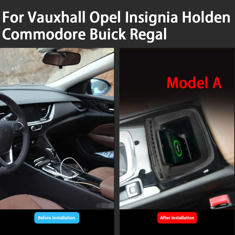Car Wireless Mobile Phone Charger Center Console Storage QI 18W iPhone for Vauxhall Opel Insignia Holden Commodore Buick Regal