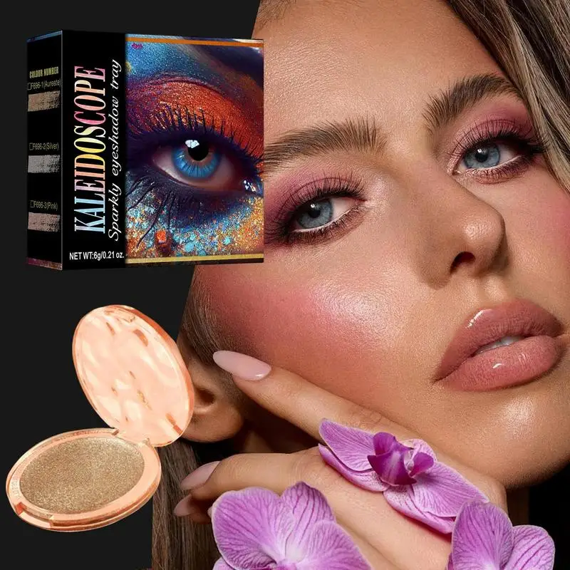 Gouden glitter oogschaduw Highlight Shimmer Verhelderende langdurige oogschaduw Oogmake-up Parelmoer Glitter Glanzende ogenmake-up