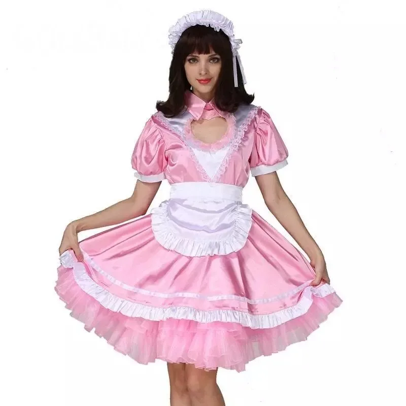 

Sissy Girl red lockable dress French maid cosplay Costumes Tailor-made