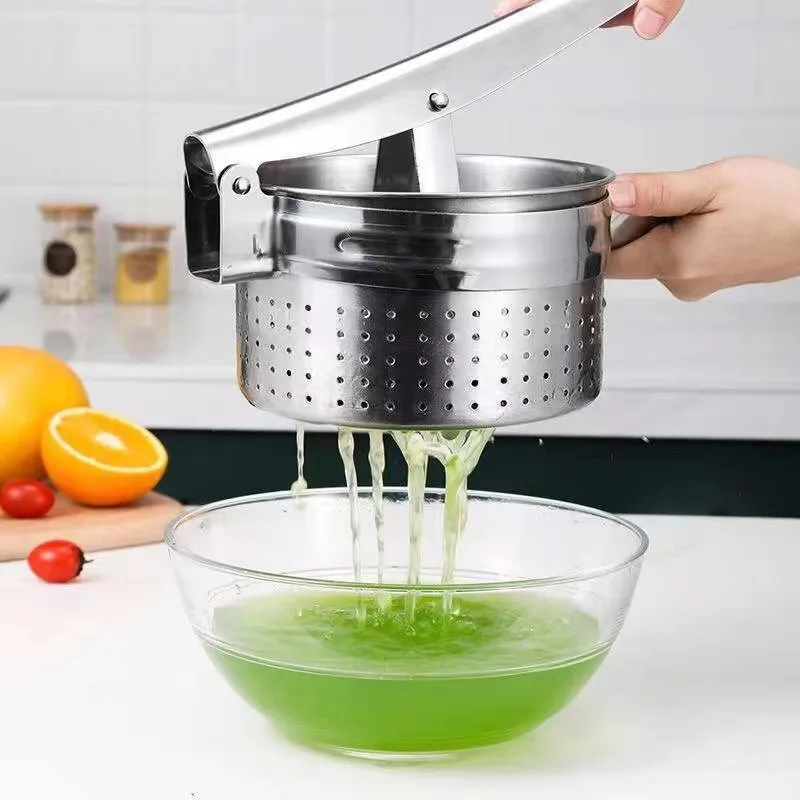 Stainless Steel Juicer Household Easy to clean Potato Mashed Potatos Device Manual Stuffing Squeezer Vegetable Dehydrator