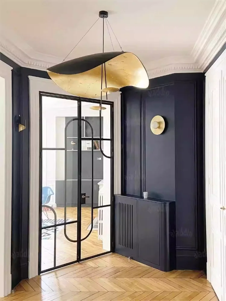 Italiaanse Catellani goudfolie hanglamp Franse Nanyang Retro gastenrestaurant moderne lichte luxe studeerkamer licht - afbeelding 2