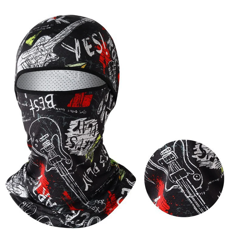 AliExpress NONE Cycling Balaclava Summer Fishing Breathable Mesh Sun Protection Mask Graffiti Dust Proof Unisex Quick Dry Hiking Face Cover