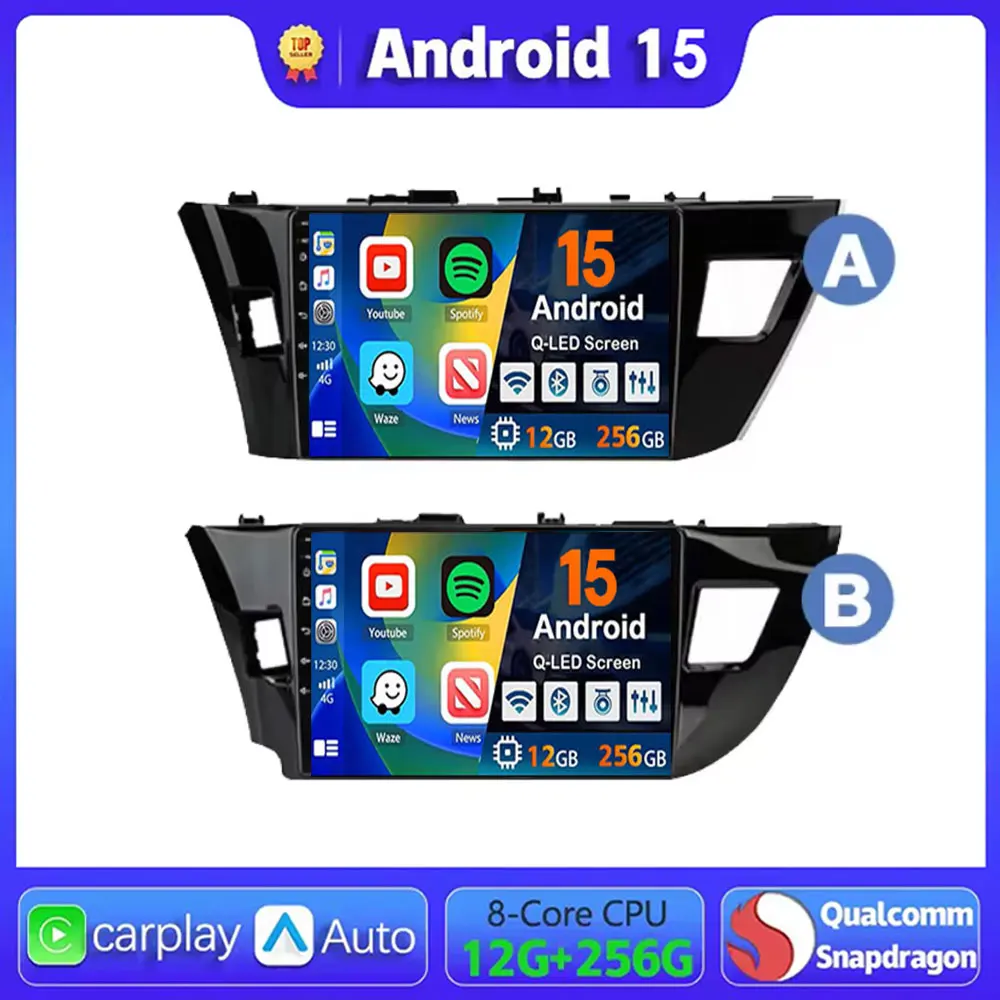 

Android 15 Car Radio For Toyota Corolla Ralink 2013-2016 2 Din Auto Multimedia Video Player GPS Navigation Carplay Stereo DSP