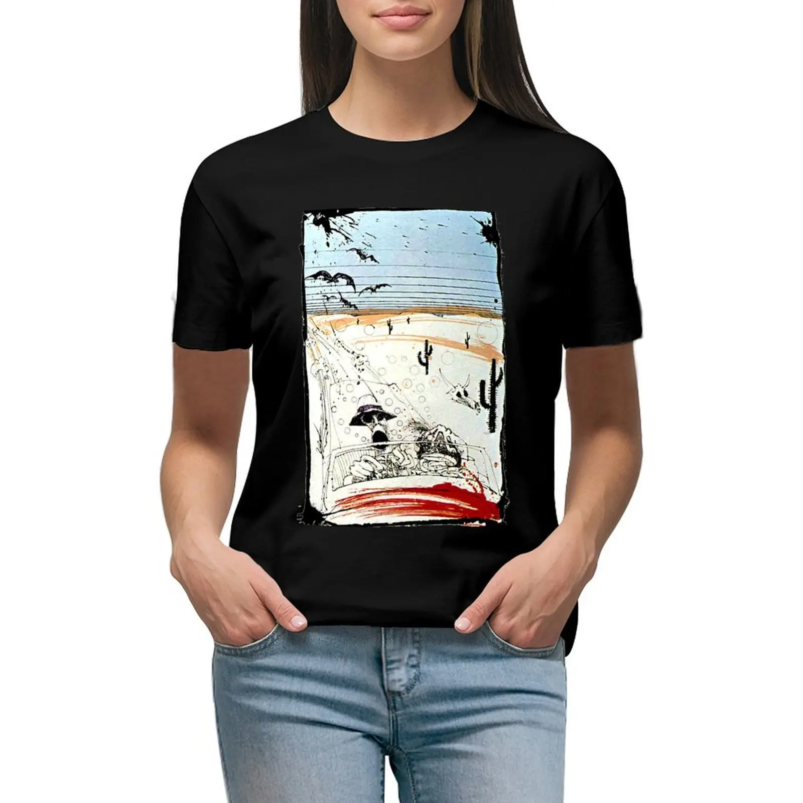 

Fear and This is bat country - Loathing in Las Vegas T-Shirt aesthetic clothes graphics blacks rock and roll t shirts for Women