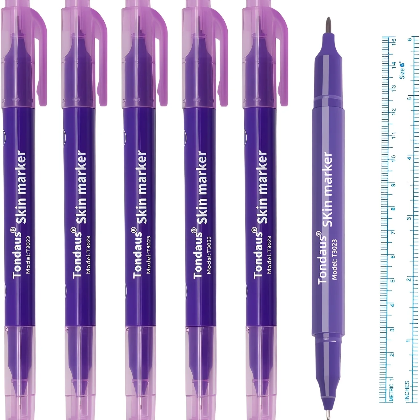 6pcs Eyebrow Tattoo Positioning Pen Tattoo Embroidery Skin Marking Pen Waterproof Marking Pen Tattoo Accessories