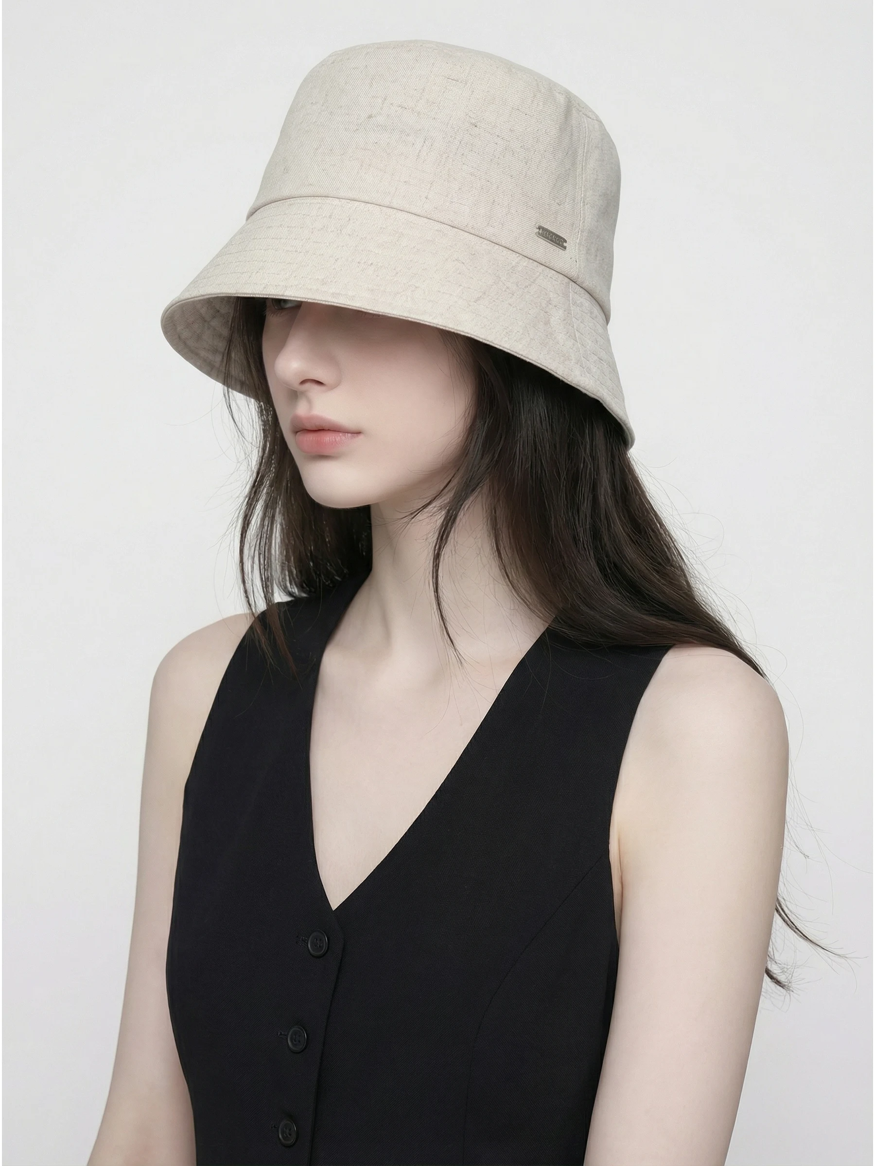 naits-keits-breathable-sun-protective-fishing-cap-women's-thin-bucket-hat-wide-brim-round-top-cotton-spring-outing-hat