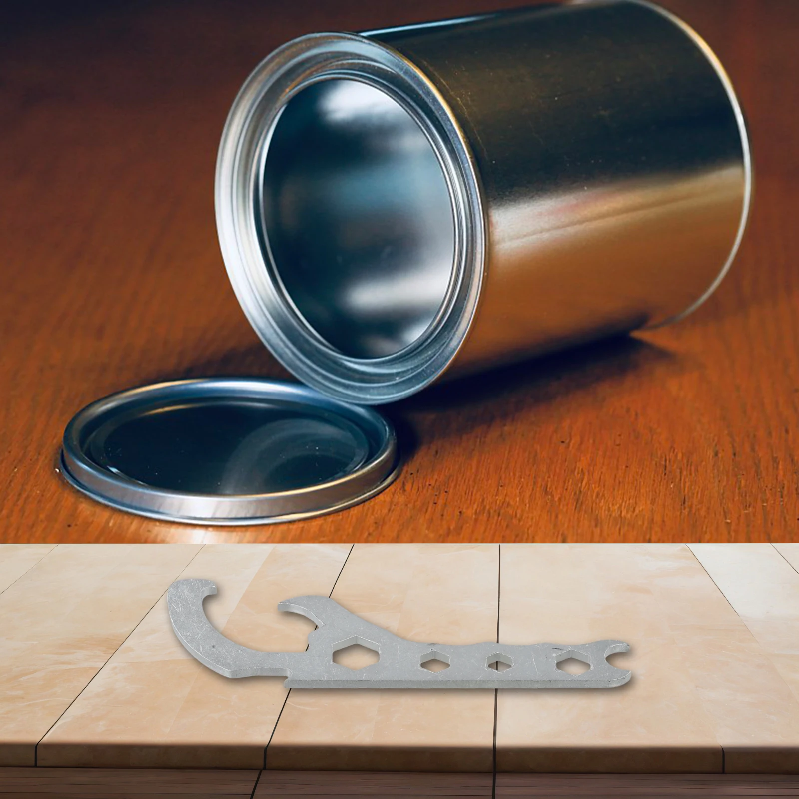 High Carbon Steel Bucket Opener Tool for Opening Tight Container Lids and Serving as Wrench in Workshop or Settings