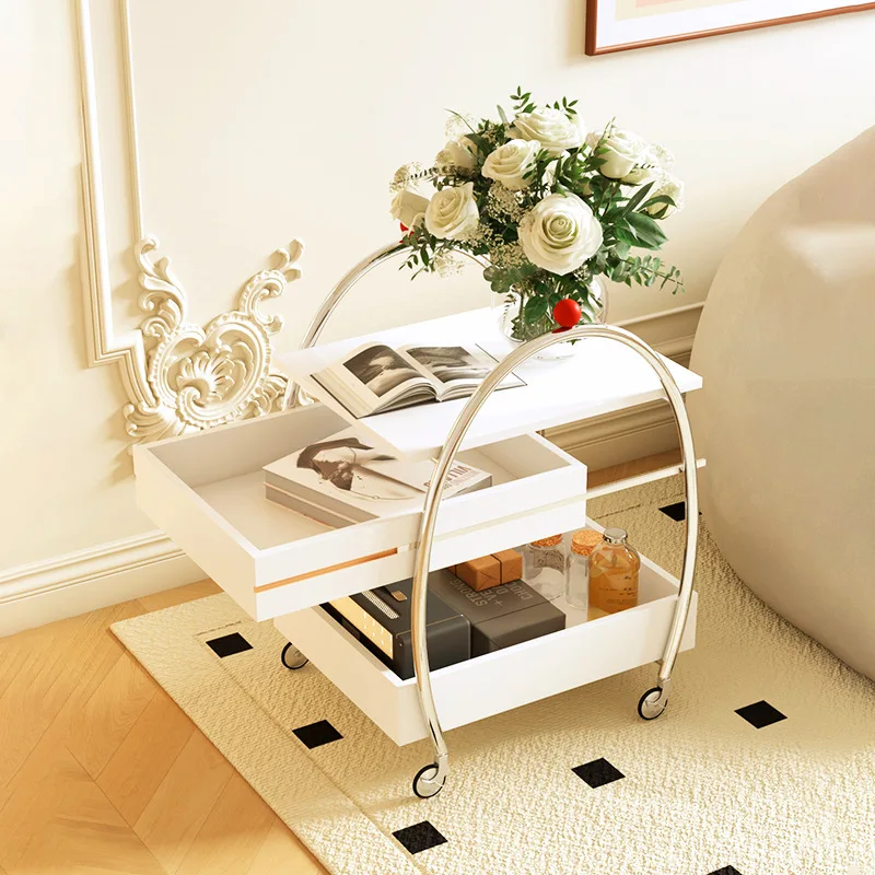 عربة العصور الوسطى من الفولاذ المقاوم للصدأ للتخزين المحمول وغرفة معيشة بسيطة ومبتكرة