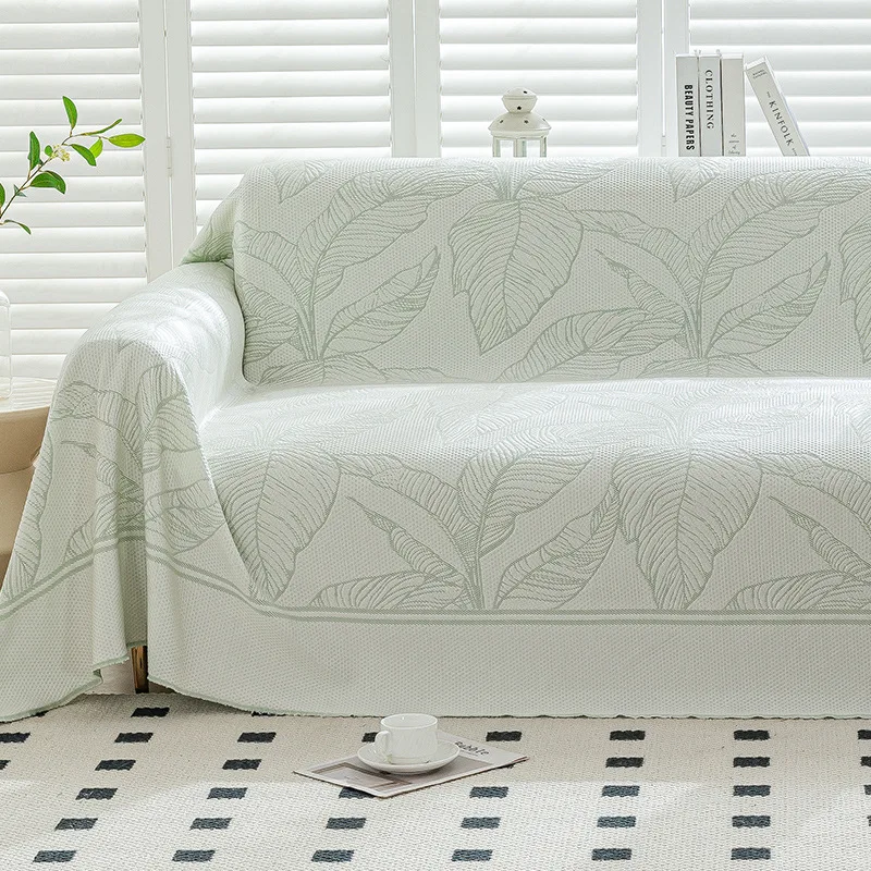 Summer Cooling Fabric Quilted Anti-Slip Sofa Cover for Living Room Summer Breathable Ice Silk Sofa Slipcover Towel