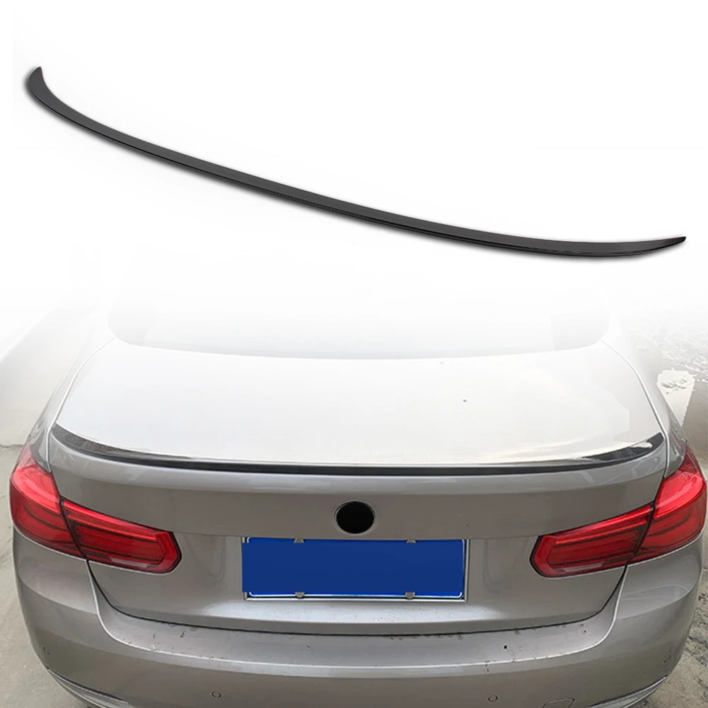 Car Rear Boot Trunk Wing Tail Spoiler Lip Splitter Trim Glossy Black ABS For BMW 3 Series F30 2012 2013 2014 2015 2016 2017 2018