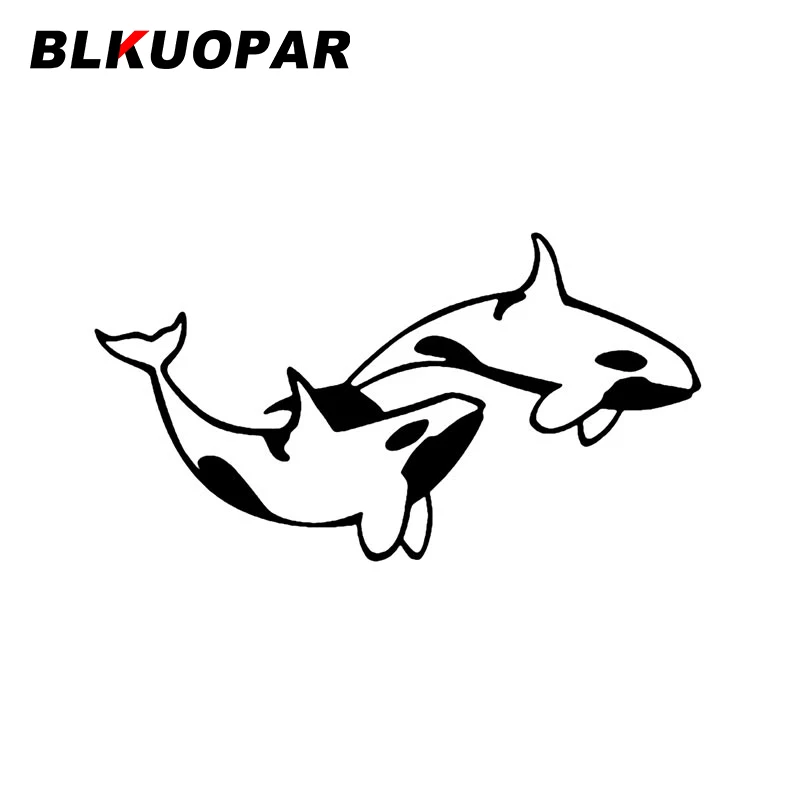 BLKUOPAR Killer Whale Ocean Whale Car Stickers Cute Marine Animals Decal Scratch-Proof Die Cut Motorcycle Caravan Car Goods