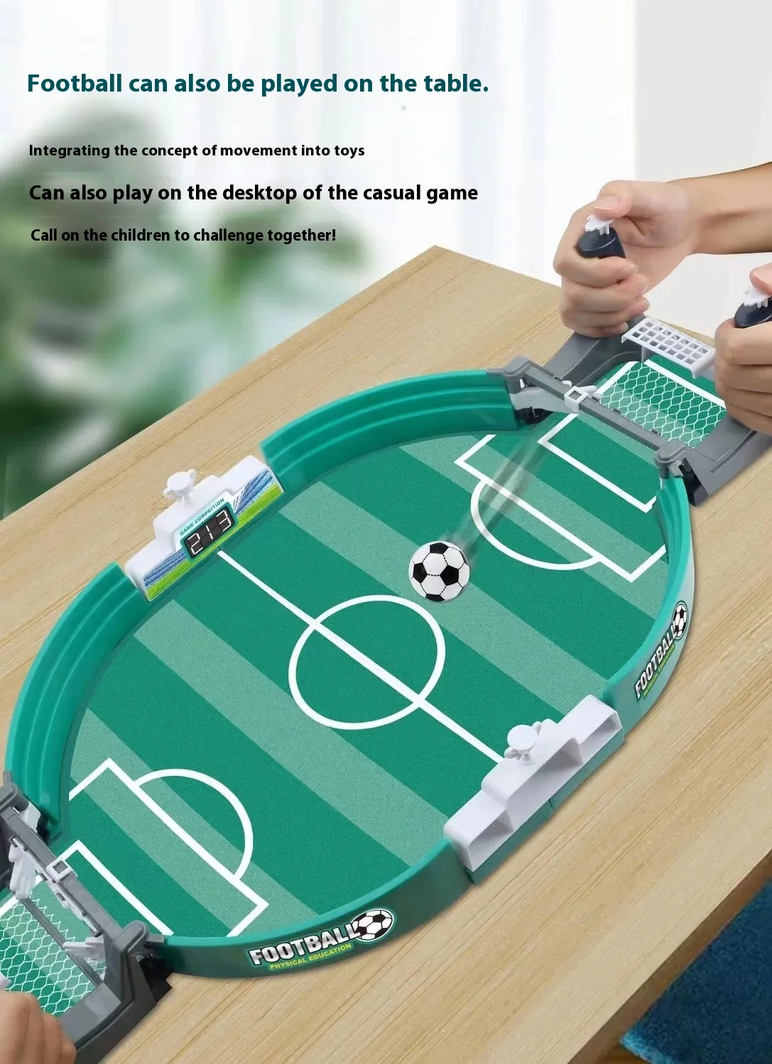 Voetbaltafel voor familiefeest Voetbalbordspel Dubbele duelinteractie Intellectuele competitieve mini-voetbalspel Tafelspeelgoed
