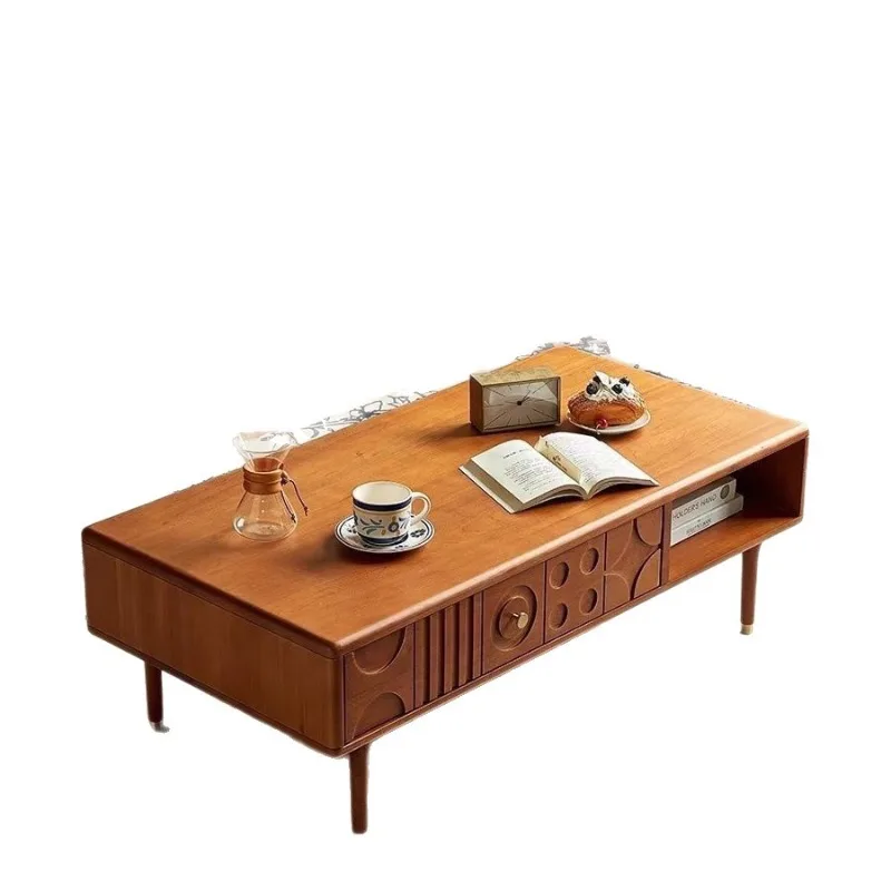 

Home solid wood TV cabinet coffee table small apartment living room bedroom storage cabinet locker