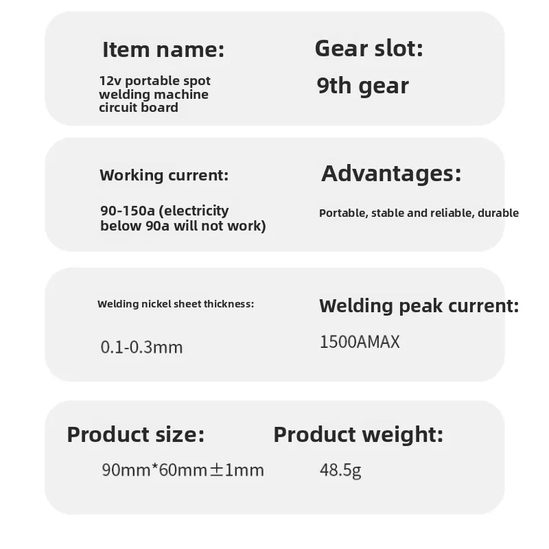 12V small automatic spot welding 9 output lithium battery spot welding machine pen control main board touch welding machine