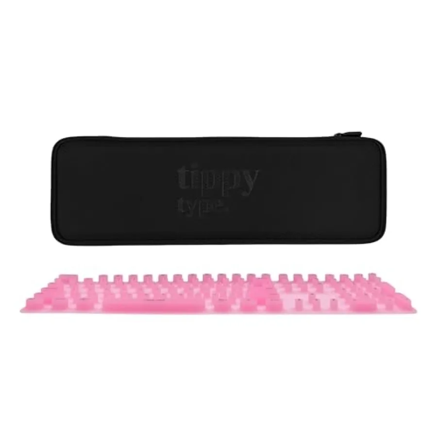 

Raied Keyboard Cover for Long Nail Fit Full-Size Keyboard Silicone Black Comfortable Typing Quiet Nail Protection