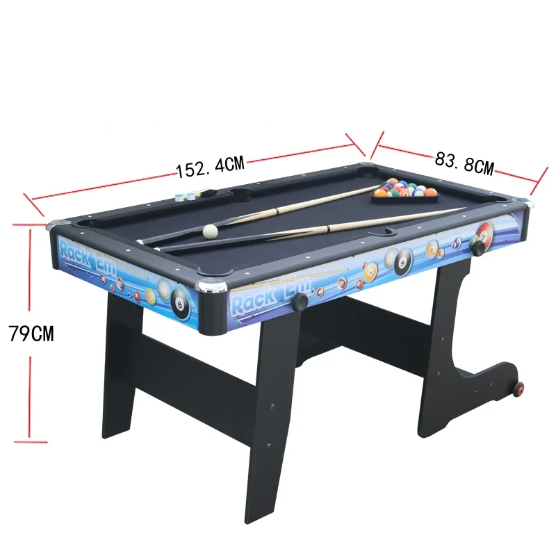 Collapsible Pool Table With MDF Cushion And PVC Pocket Folding Design