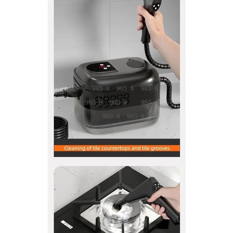110V/220V Home Steam Cleaning Equipment, 1500W Smart High Pressure 3 Bar Steam Cleaner with Assorted Brush Accessories