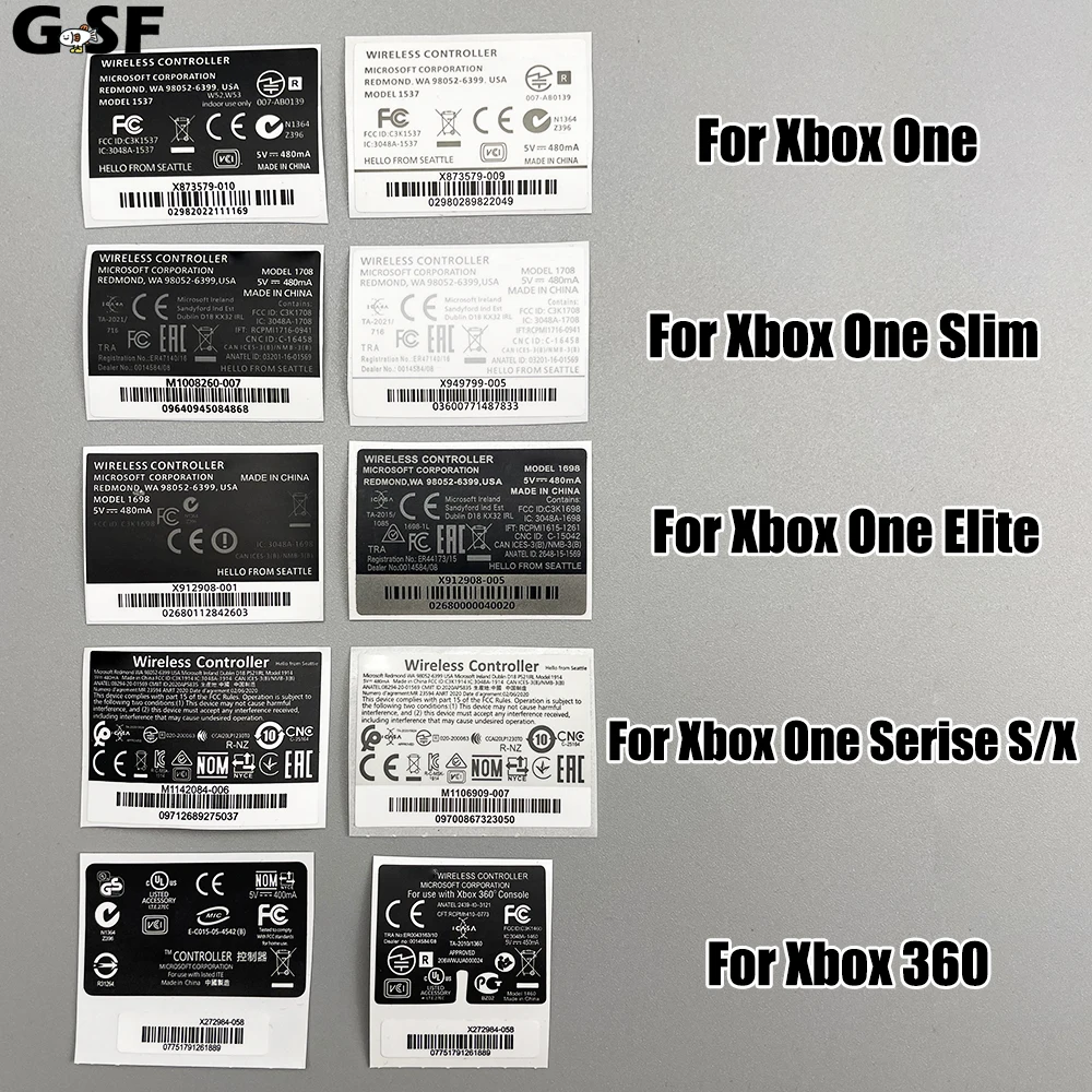 GSF 2-10pcs FOR XBOX Series S X Skin Sticker Stickers For XBOX ONE Slim/S Elite Controller Handle Sticker Label