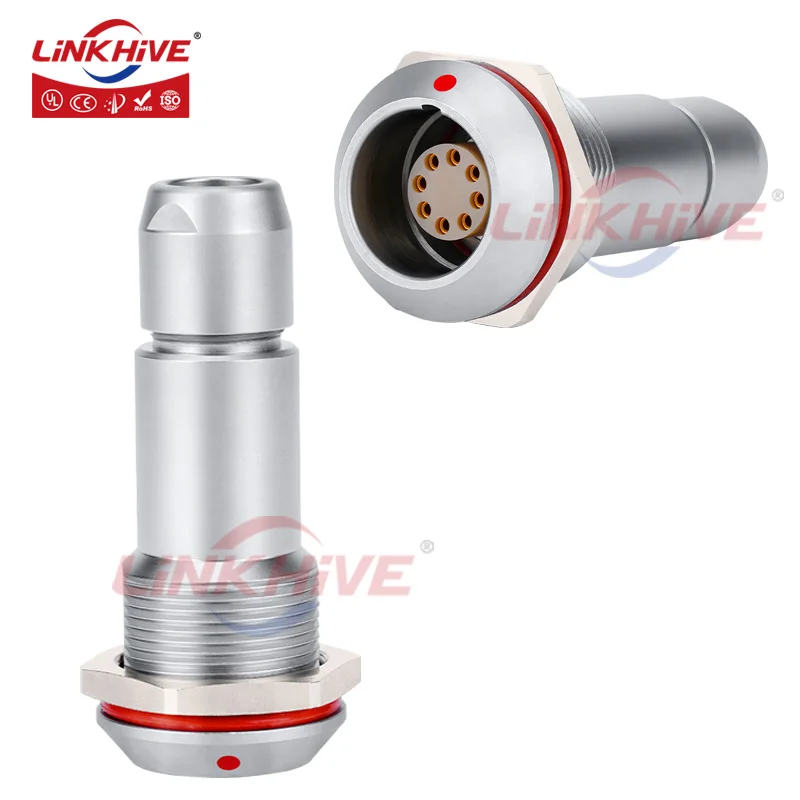 Compatible with LEMO K Series PKG Fixed Socket 2K 2 3 4 5 6 7 8 9 10 12 14 16 18 19 26 32 514 Pin Push Pull Connector