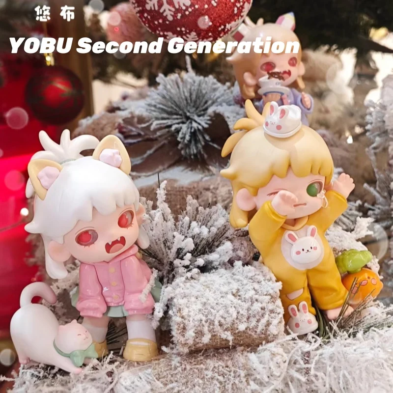 Blind Box Authentic Yobu Second Generation Life First Experience Series Cute Figurine Handmade Mystery Box Desktop Ornament Gift