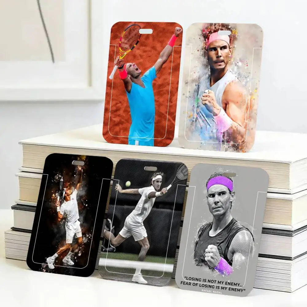 Rafael Nadal Roger Federer ID Card Holder Neck Strap Pendant Door Badge Holder Lanyards Keychain Work Credential Case Gift