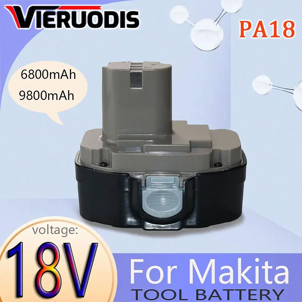 

For Makita PA18 Battery 1822 1834 1823 1833 1835 18V For Makita PA18 Battery 4800mAh 6800mAh 9800mAh 8391D 6347D 5036D NEW