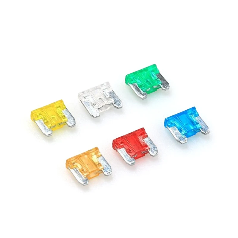 Kit de 24 Fusibles para Auto, Camioneta y Motocicleta, 5A 10A 15A 20A, Tamaños Mixtos, Perfil Bajo, Micro Mini Blade Fuse