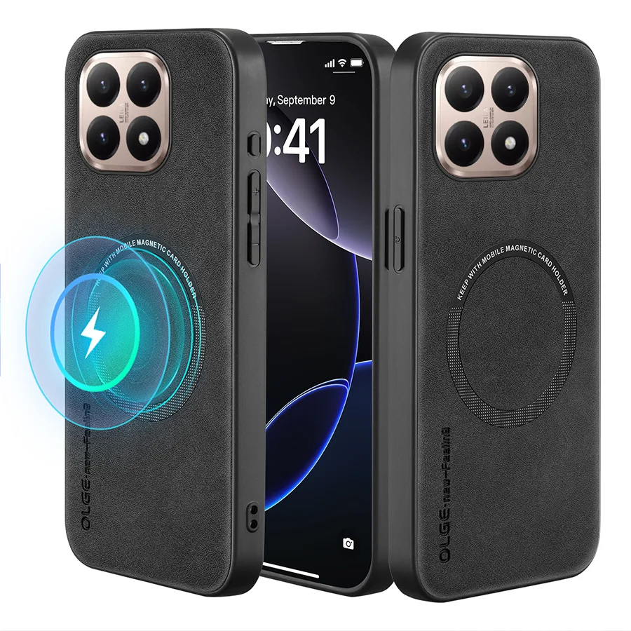 

Phone Case For Xiaomi 15T 14T Pro ﻿Magnetic Retro Soft Leather Fundas Coque