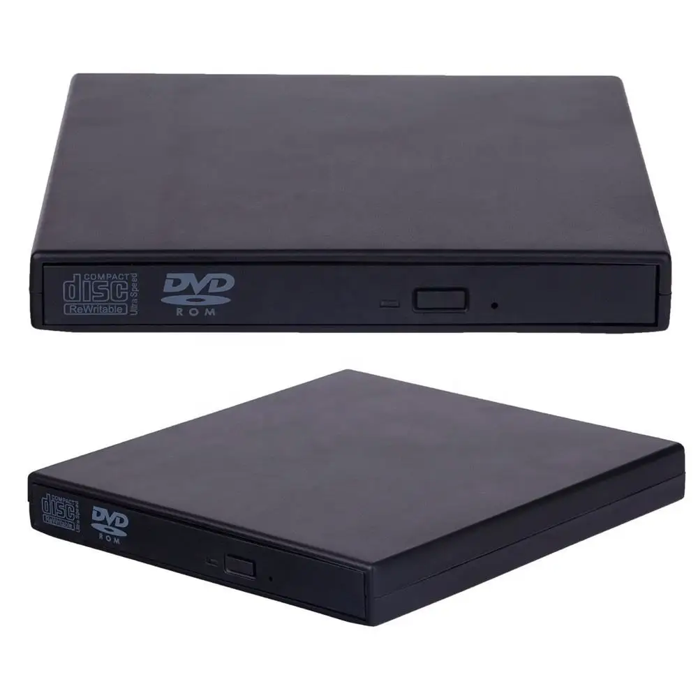 USB 2.0 Slim Protectable  External CD DVD Drive External CD-RW Drive DVD-ROM Burner Player for Laptops Desktop PCs