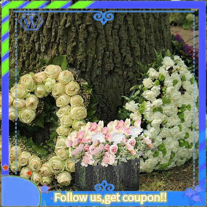 

A55P-4 Pack Graveyard Vase Tombstone Flower Stand Memorial Tombstone Decor Cemetery Flower Container With Pile Drainage Hole