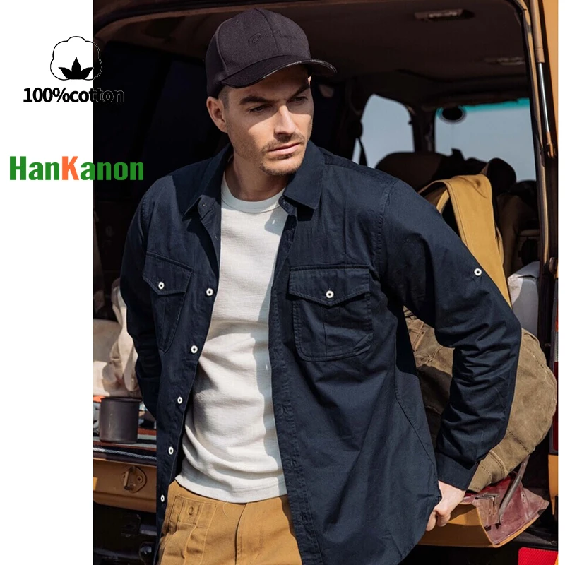 

Весна/осень 2022, новая мужская повседневная куртка-рубашка из чистого хлопка с длинными рукавами - молодежный рабочий стиль, облегающая верхняя одежда M-XL5