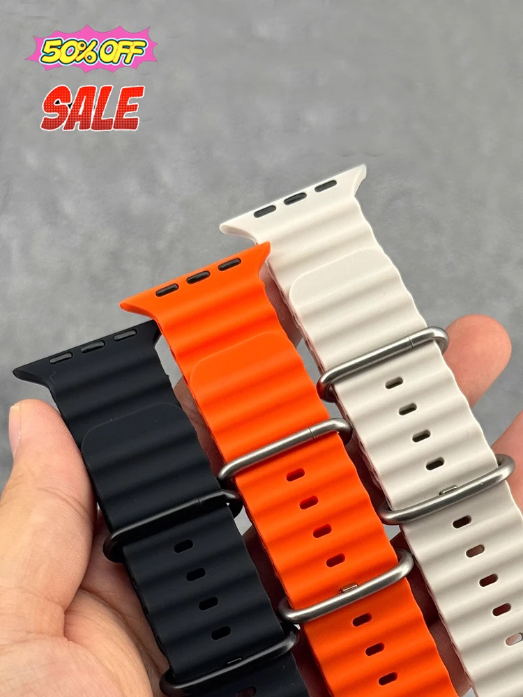 المحيط الفرقة ل أبل الترا 3 49 مللي متر 46 مللي متر 44 مللي متر 40 مللي متر 45 مللي متر 42 مللي متر الأصلي سوار كوريا iWatch سلسلة SE 11 10 9 8 7 6 حزام #2