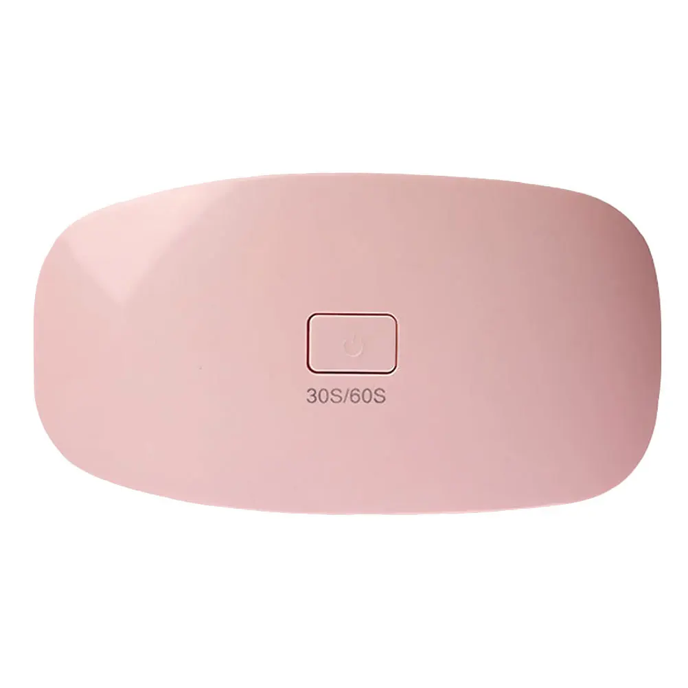 6W nagellamp 6 lampkralen opvouwbare muisvorm gellak droger USB opladen 30S 60S timing thuis nail art DIY roze