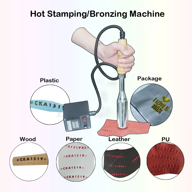 

LOGO trademark hot stamping machine, handheld leather hot stamping machine, electric heating wood crafts hot stamping machine