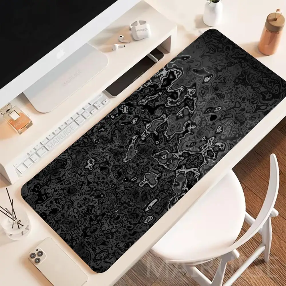 

Cool black liquid Mouse Pad Large Gaming Non-slip Computer desk Laptop Gamer Keyboard Tablet Mat Mini PC Extended Pads Playmat