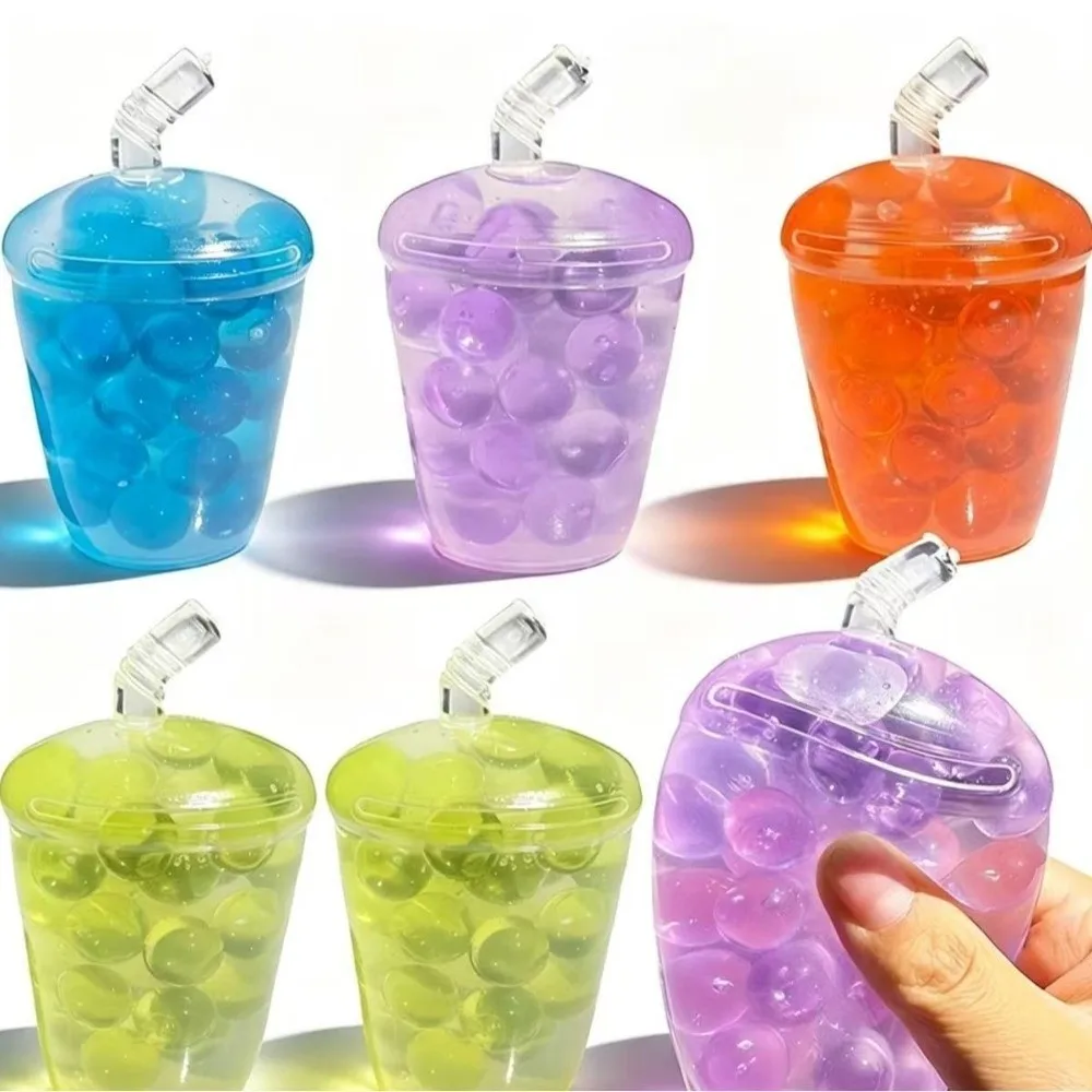 Cute Hademade Squeeze Fidget ASMR Sound Multi-Purpose Creative Milk Tea Fidgets Anti Stress ASMR Fidgets for Classroom Prizes